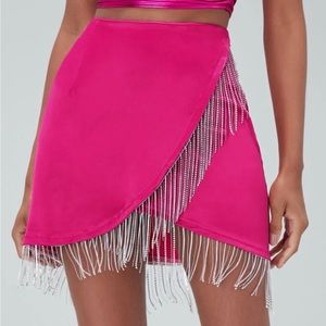 Hot pink rhinestone skirt